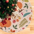 thumbnail image 5 of FMSHPON Thanksgiving Day Thanksgiving Pumpkin Xmas Christmas Tree Skirt Stand Mat for Holiday Party Decoration Indoor Outdoor 48 inches, 5 of 6