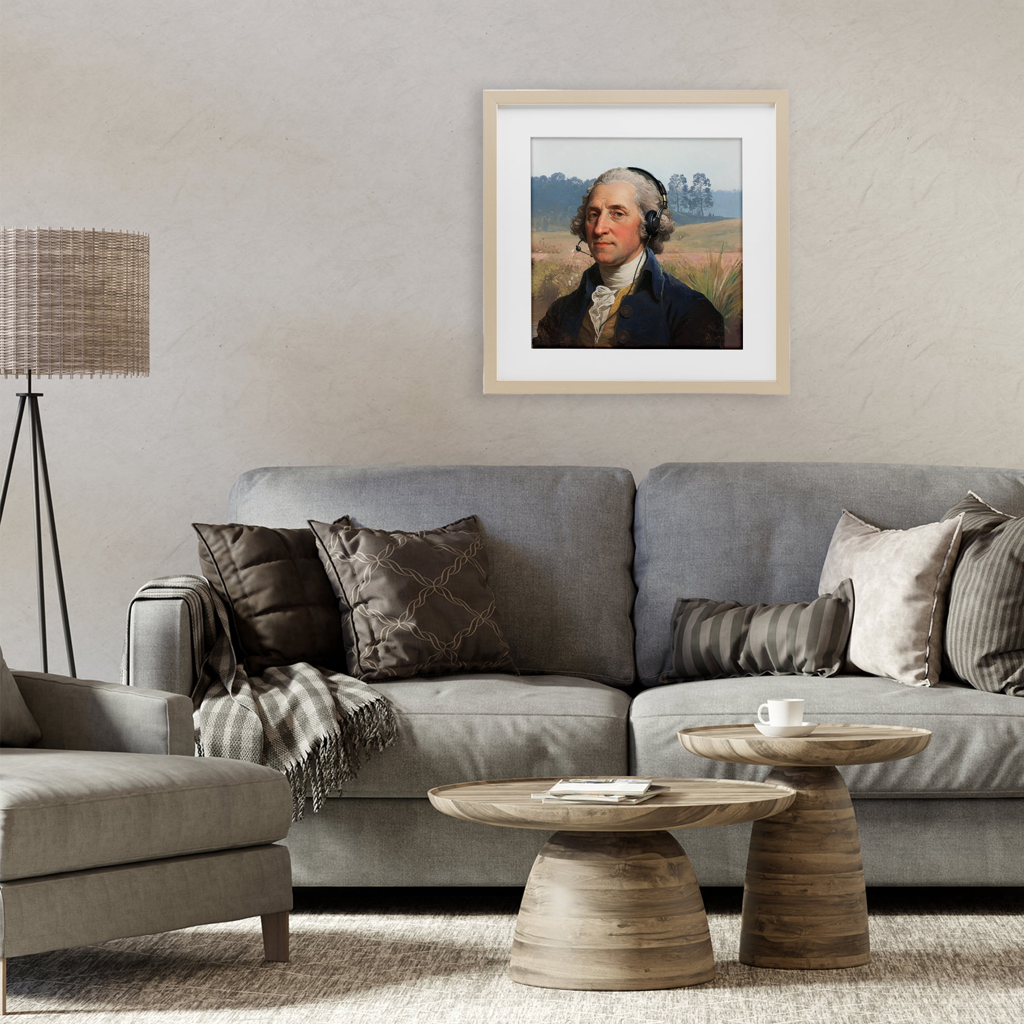 Stupell Industries Classical Gentleman with Headset Birch Framed Print Under Glass, design by CAD Designs