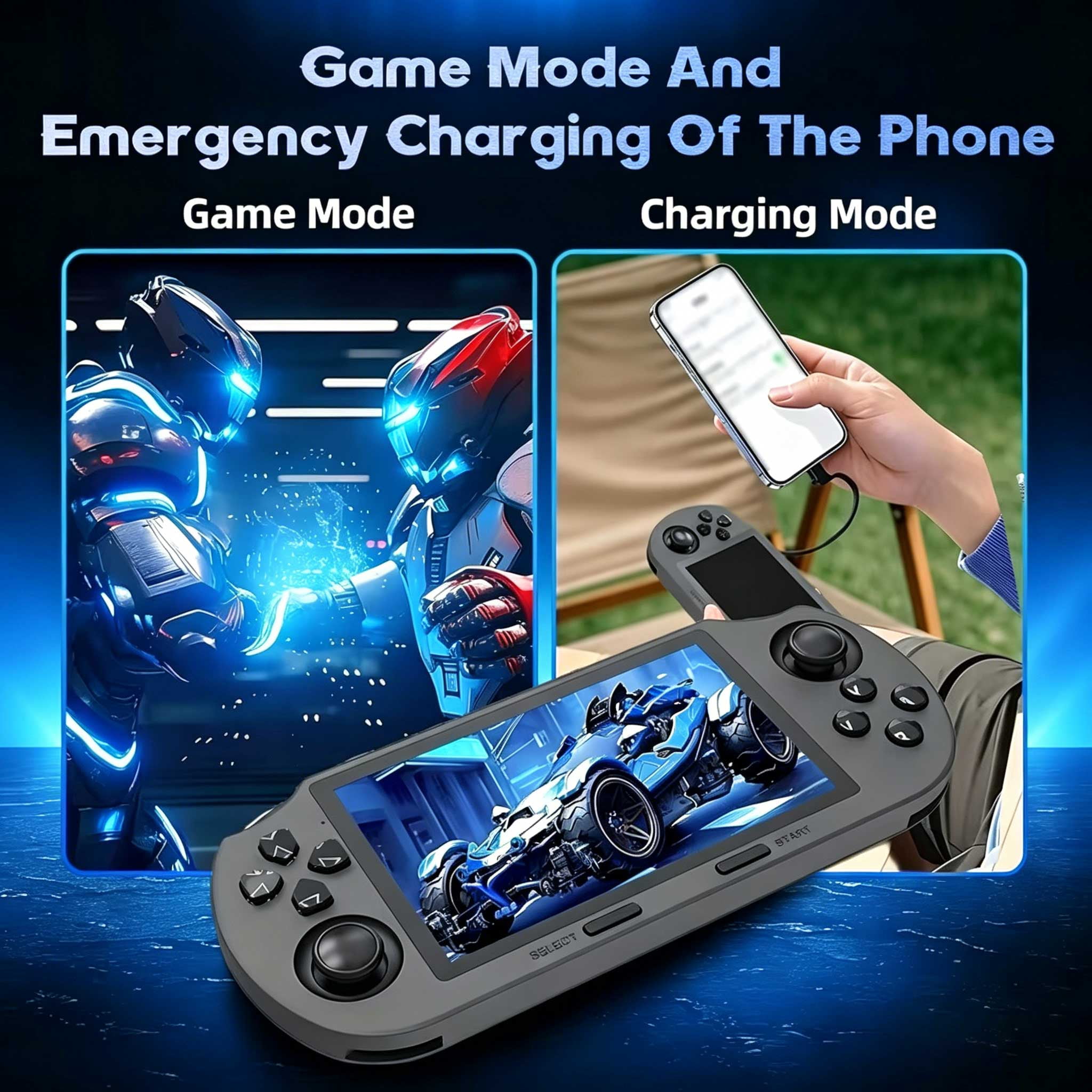 SF3000 Portable Gaming Player with E-Book/Music/Video Playback/Emergency Charging of Phone, Ideal Gift（64G）