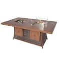 thumbnail image 6 of Brown Wicker Outdoor Gas Fire Pit Table with Ice Bucket, 6 of 7