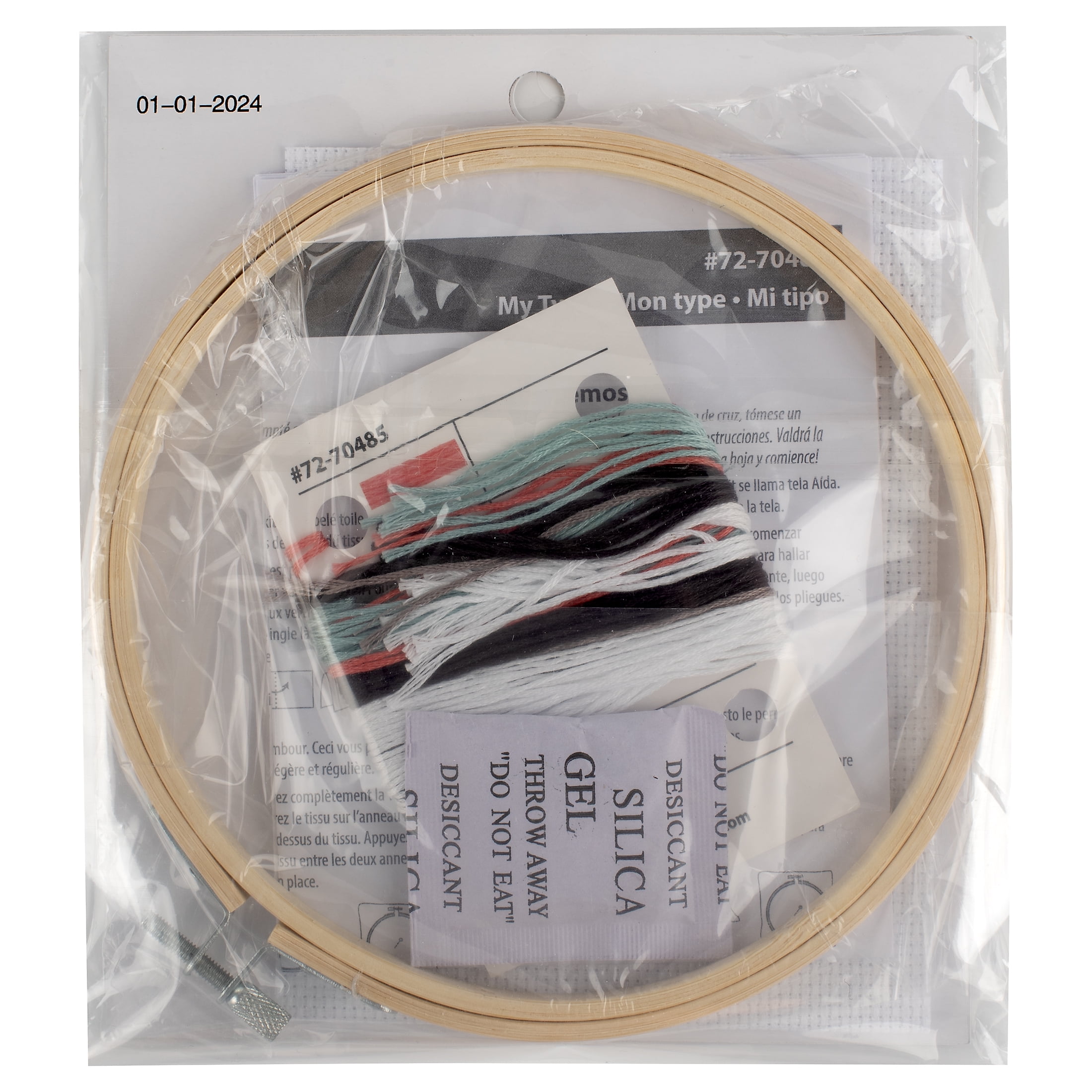 Dimensions My Type Counted Cross Stitch Kit, 14 Count Aida, 6" Diameter