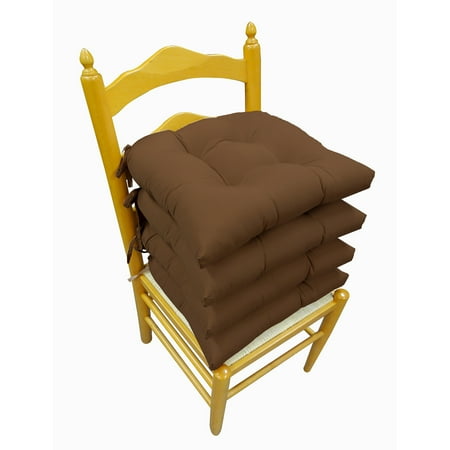 Microfiber Chair Pads, 4pk, Chocolate