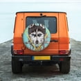 thumbnail image 6 of Pofeuu Husky With Dreamcatcher Print Spare Tire Wheel Cover for Car Truck SUV Camper Universal Fit Spare Tire Cover RV Spare Tire Covers-14 inch, 6 of 6