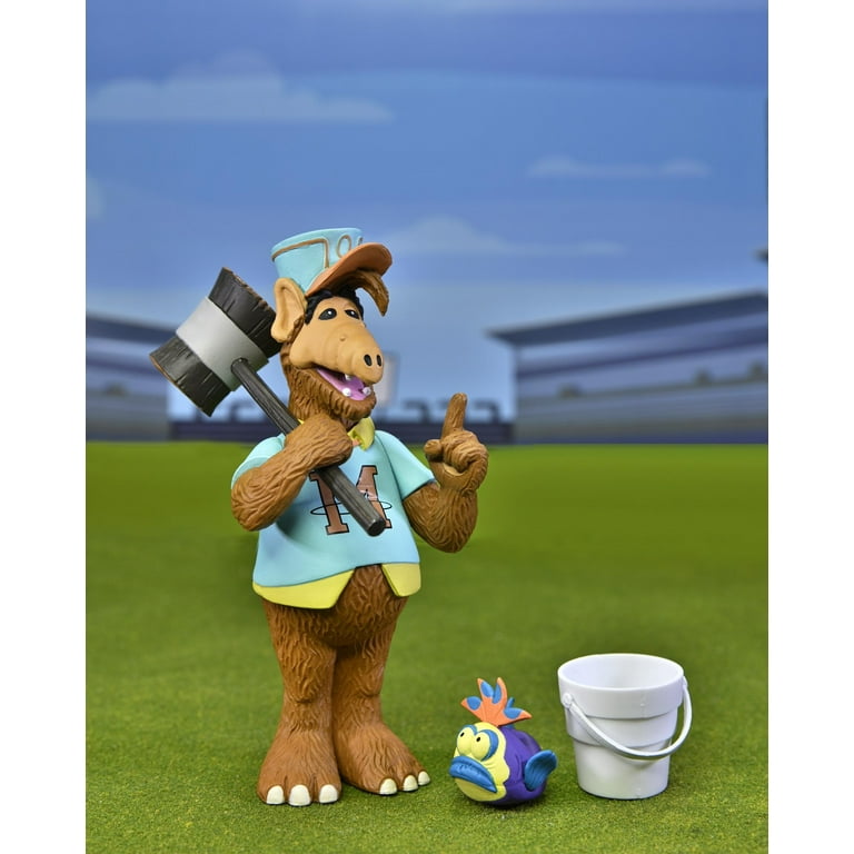 NECA ALF Collectible Figure, Gordon Shumway with Mallet, Fish and