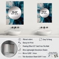 thumbnail image 4 of Designart "Aqueous Whimsy in Teal and Black II" Abstract Mirror Wall Decor - Modern Teal Abstract Mirror Wall Art For Bathroom - 32" x 24" Inch, 4 of 5
