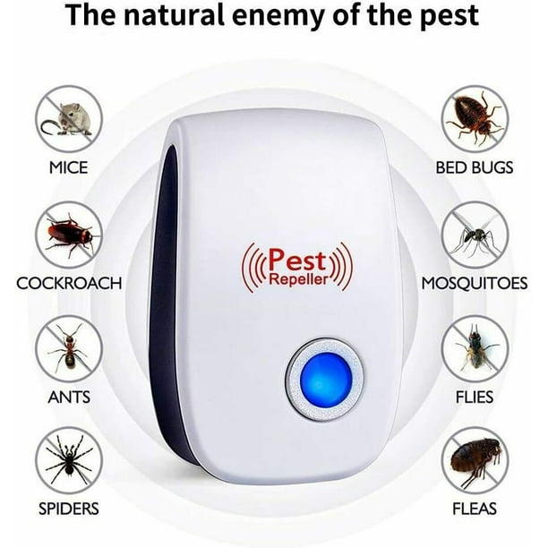 Ultrasonic Pest Repeller Plug In Insect Repeller Ultrasonic Pest Control Repellent Against Mosquitoes Mice Spiders Ants Rats Roaches Bugs Humans Pets Safe 1 Pack Walmart Com Walmart Com