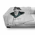 thumbnail image 3 of Wolf Soft Flannel Fleece Blanket, Business Animal in Suit with Jacket Shirt and Tie Sketch Style Hipster Print, Cozy Plush for Indoor and Outdoor Use, 50" x 70", Teal Vermilion Black, by Ambesonne, 3 of 6