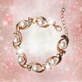 thumbnail image 4 of Circular Diamond Pearl Bracelet Rhinestone Pearl Bracelet Jewelry Charm Bracelet Birthday Surprise Gift For Woman Girls Flash Diamond Multi Layer Elastic Bracelet For Women, 4 of 8