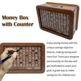 thumbnail image 4 of Wooden Crafts Saving Bank for Kids, Educational DIY Money Box, Piggy Bank with Coin and Paper Money Slots, Gift for Boys and Girls, 4 of 7