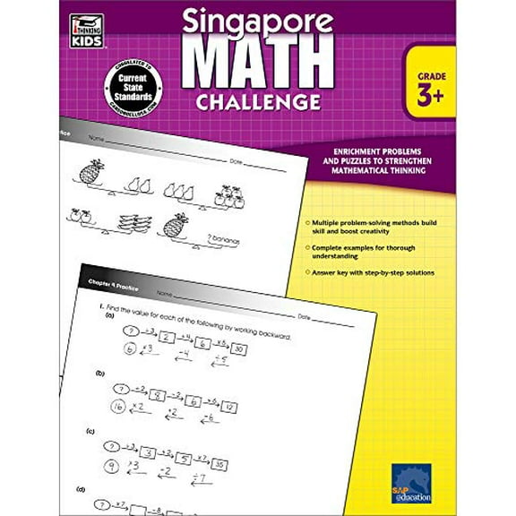 Pre-Owned Singapore Math Challenge, Grades 3 - 5: Volume 19 (Paperback) 1623990734 9781623990732