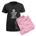 thumbnail image 5 of CafePress - I Kissed A Dog And I Liked I Women's Dark Pajamas - Women's Short Sleeve Print T-Shirt and Pants Dark Cotton Pajama Set, 5 of 7