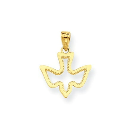 10k Yellow Gold Dove Charm (0.8in long x 0.6in wide)