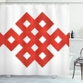 thumbnail image 1 of Ambesonne Valentine's Day Shower Curtain, Tangled Lines Art, 69"Wx70"L, White Red, 1 of 3