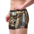 thumbnail image 2 of Balery American Wildlife Deer Forest Calzoncillos bóxer para hombre, ropa interior de algodón suave y transpirable con cinturilla de nailon-Medium, 2 of 5