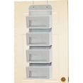 thumbnail image 5 of Organizador para colgar sobre la puerta con 4 bolsillos transparentes para ventana Almacenamiento montado en la pared con ganchos para organizar los baños del dormitorio Sincero Electrónica, 5 of 5