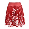 thumbnail image 6 of oqasdz Skirts for Women Floral Prints High Waist Loose Casual Short Skirt Comfort Stretchy Breathable Fashion Outdoor Activities Streetwear, 6 of 6
