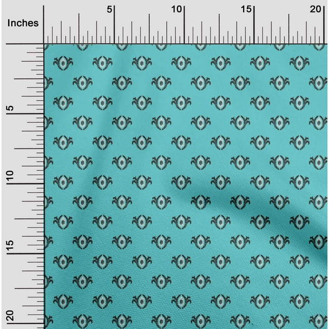 oneOone Viscose Jersey Fabric Small Motif Ikat Decor Fabric Printed BTY 60 Inch Wide