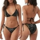 thumbnail image 3 of Fotbe Gothic Raven Portrait Traje de Baño para Mujer de Dos Piezas – Bikini Sexy de Tirantes Tipo Halter con Diseño Triangular, 3 of 6