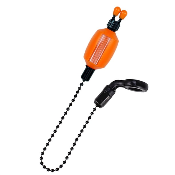 1 Alarma de Mordida para Pesca de Carpas, de Plástico Transparente con Clips de Seguridad para la Línea, Accesorio Naranja.