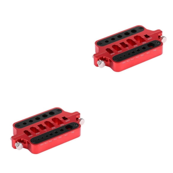 Kenally Mini portaherramientas de soldadura de Metal RC, modelo de soporte marino, tabla de aislamiento térmico, reemplazo de conector de Rojo 2piezas