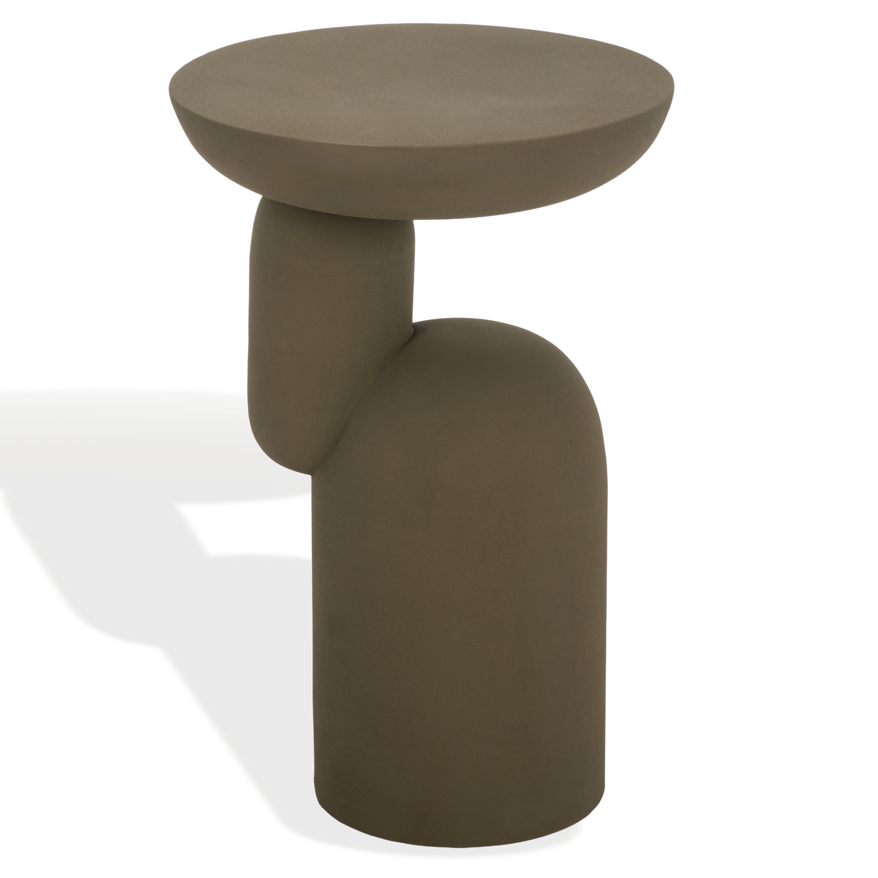 Safavieh Couture Donnastella Metal Modern End Table, Tan