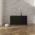 thumbnail image 1 of Systembuild Evolution Mission District 2 Door Metal Locker Accent Cabinet, Black, 1 of 8