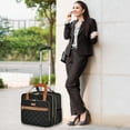 thumbnail image 7 of Ytonet Rolling Laptop Bag, 17.3 Inch Rolling Briefcase for Women Men, Water Resistant Computer Bag with Wheels, Black Brown, 7 of 7