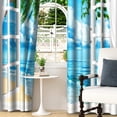 thumbnail image 5 of Tropical Ocean Beach Blackout Curtains, Room Darkening Grommet Curtains, White Window View, 42"x84", 2 Panel, 5 of 6