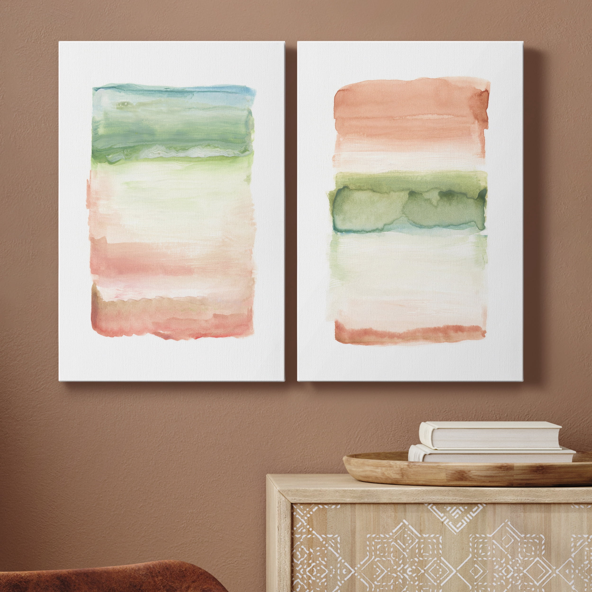 Skye I Premium Gallery Wrapped Canvas - Ready to Hang - Set of 2 - 24 x 36 Each