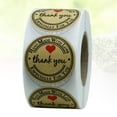 thumbnail image 4 of 1 Roll Scrape Sticker Kraft Paper Business Label Food Labels Self-Adhesive Thank You Lettering Sticker for Cookie Shop, 4 of 7