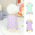 thumbnail image 1 of Pet Pajamas Soft Breathable Cotton Dot Pattern Four-legged Dog Sleepwear for Spring, 1 of 7
