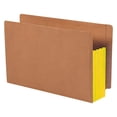 thumbnail image 2 of End Tab Pocket, Reinforced Straight-Cut Tab, 3-1/2" Expansion, Extra Wide Legal Size, Redrope with Yellow Gusset, 10 per Box (74688), 2 of 4