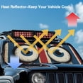 thumbnail image 4 of HUIACONG US Flag Eyes Windshield Sun Shade for 2007-2023 Wrangler Rubicon Sahara TJ JK JKU 2 & 4 Door-Blocks UV Rays Sun Visor Protector,Car Sun Shade,Black Car Sun Shade, 4 of 6