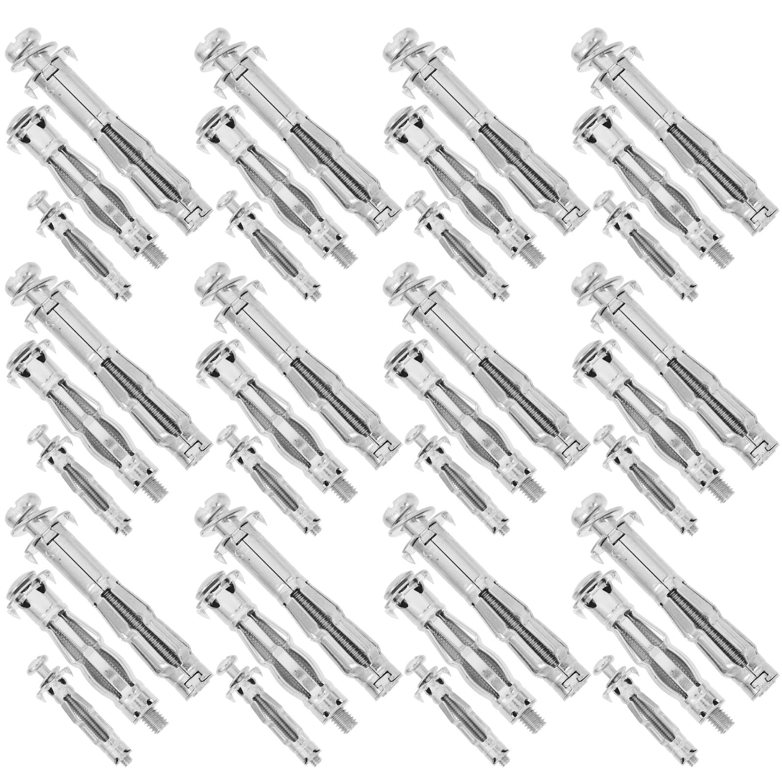 WHAMVOX  30 Pcs Jack Nut Tool Nuts Drywall Anchor Walls Masonry Silver