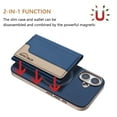 thumbnail image 4 of Allytechgroup Case for Apple iPhone 11, 2-in-1 Detachable Card Holder Magnetic RFID Blocking Wallet Shell [Compatible with MagSafe] Stand PU Leather Cover with Credit Card Slots/Cash Slot, Darkblue, 4 of 13