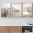 thumbnail image 2 of wall26 Framed Canvas Print Wall Art Set Gray &amp; Tan Color Block Ocean Wave Overlay Nature Wilderness Digital Art Modern Art Rustic Scenic for Living Room, Bedroom, Office - 16"x24"x3 Whi, 2 of 5