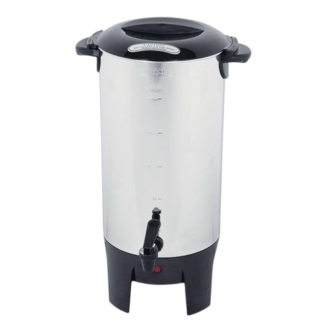 Cafetera Better Chef Percoladora de 10 a 50 Tazas Café, Té y Agua Caliente, Dispensador con Grifo Anti-goteo de Acero Inoxidable