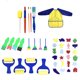thumbnail image 1 of 42pcs Kit de pinceles de pintura de esponja Juegos de dibujo de bricolaje Juego de niños Juguetes de regalo Juego de aprendizaje de pintura para niños Inevent FN0369-00B, 1 of 7