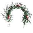thumbnail image 2 of PYURTEP Christmas Garland, Artificial Pine Garland with Red Berries Pine Cones for Fireplace Mantel Door Indoor Outdoor Christmas Decor, 47.2 inch, 2 of 7