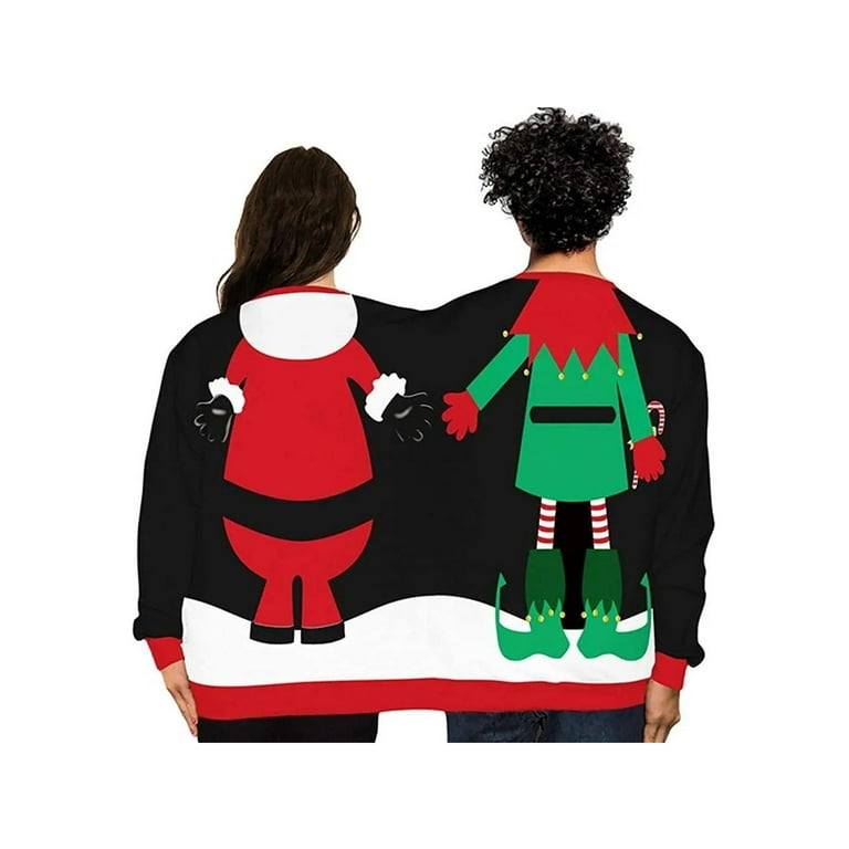Two person christmas sweater cheap walmart