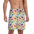 thumbnail image 2 of Wukai Colorful Dinosaurs Men’s Short Pajama Pants With Pockets Soft Sleep Pj Shorts for Men-XX-Large, 2 of 6
