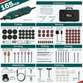 thumbnail image 7 of 180W Rotary Tool Kit, NEU MASTER Corded Power Rotary Tools with 166 Accessories and 6 Variable Speed, 10000-35000RPM Electric Drill Set for Handmade Crafting Projects and DIY Creations, 7 of 7
