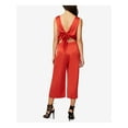 thumbnail image 2 of RACHEL ROY Womens Orange Jewel Neck Wide Leg Jumpsuit Size: S, 2 of 2
