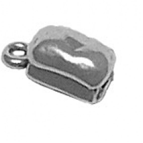 Sterling Silver 30" 1mm Box Chain 3D Loaf Of Bread Pendant Necklace