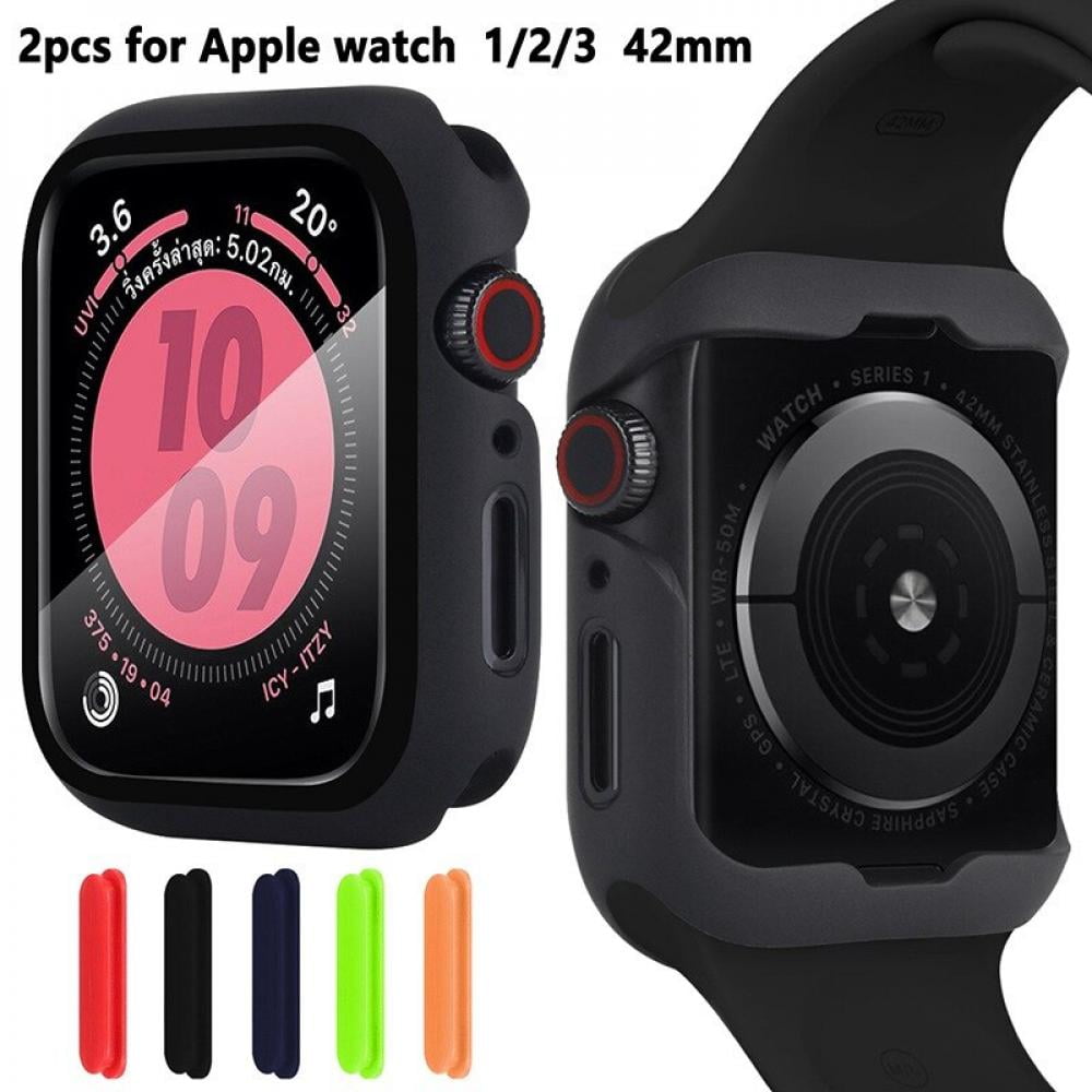 Patgoal New TPU Watch Case And Tempered Film For Apple Watch Series  1/2/3/4/5/6/SE 38/42mm 40/44mm High Quality Watch Cases - Walmart.com