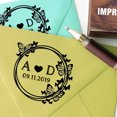 thumbnail image 3 of Printtoo Round Personalized Wedding Favor Stamp Custom Wood Mounted Stamp Save The Date Rubber&nbsp;Stamper-1.96 Inches Diamater, 3 of 4