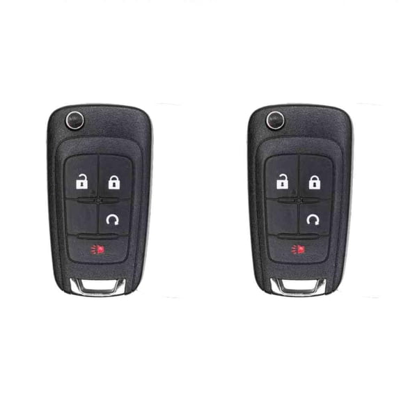 Keys4Less Replacement Flip Key Fob for Chevrolet Equinox 2012 FCC OHT01060512 OHT01060512 V2T01060512 V2T01060514 AVL-B01T1AC Part Number 20873622 20835400 20873620 Pack of 2