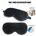thumbnail image 4 of 100% 16 Momme Pure MulberrySilk Sleep Mask Relleno con SilkFloss ecológico Ultra Soft&Comfortable Sleep Eye, 4 of 8
