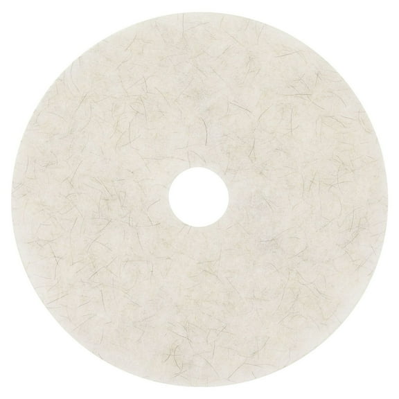 Ultra High-Speed Natural Blend Floor Burnishing Pads 3300, 20" Diameter, White, 5/Carton