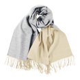 thumbnail image 3 of Elainilye Fashion Winter Scarf for Women Double-sided Thickened Warm Shawl Fleece Scarf Tassel Solid Scarves Wraps,Beige, 3 of 5